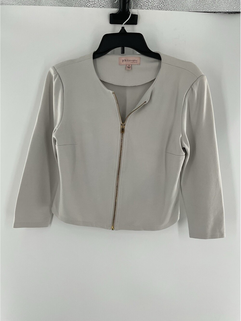 Philosophy Republic Clothing Women’s Size Small Cropped Full Zip Blouse 133